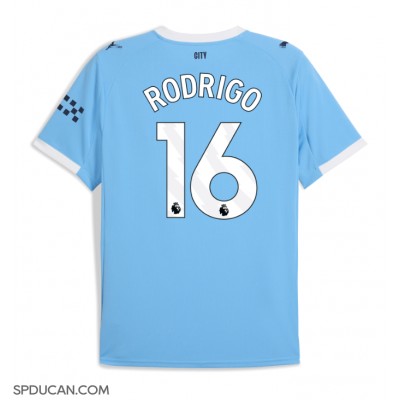 Muški Nogometni Dres Manchester City Rodri Hernandez #16 Domaci 2025-26 Kratak Rukav Muški Nogometni Dres Manchester City Rodri Hernandez #16 Domaci 2025-26 Kratak Rukav